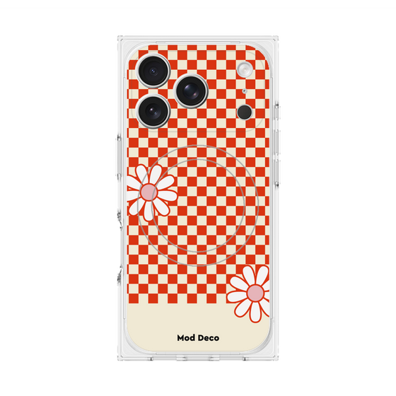 プレミアムスクエアケース with MagSafe［ Mod Deco - オリジナル - レトロフラワー ］