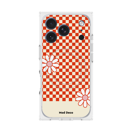 プレミアムスクエアケース with MagSafe［ Mod Deco - オリジナル - レトロフラワー ］