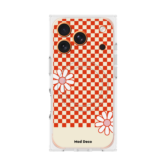 プレミアムスクエアケース with MagSafe［ Mod Deco - オリジナル - レトロフラワー ］