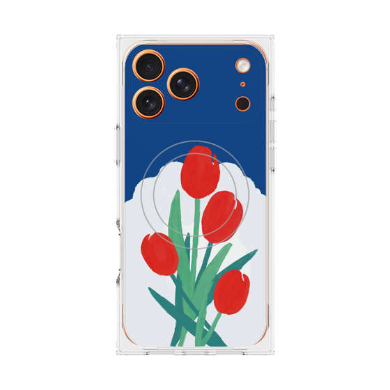 プレミアムスクエアケース with MagSafe［ Mod Deco - オリジナル - フラワー/A ］