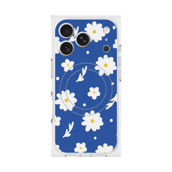 プレミアムスクエアケース with MagSafe［ Mod Deco - オリジナル - フラワー/B ］
