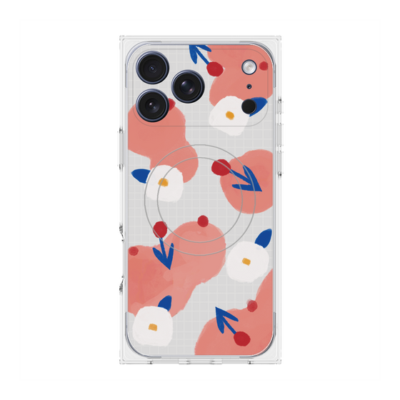 プレミアムスクエアケース with MagSafe［ Mod Deco - オリジナル - フラワー/C ］