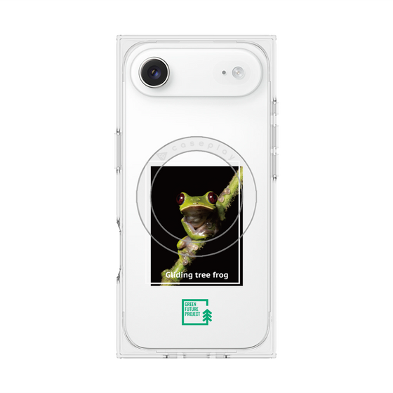 プレミアムスクエアケース with MagSafe［ Green Future Project - Gliding tree frog ］