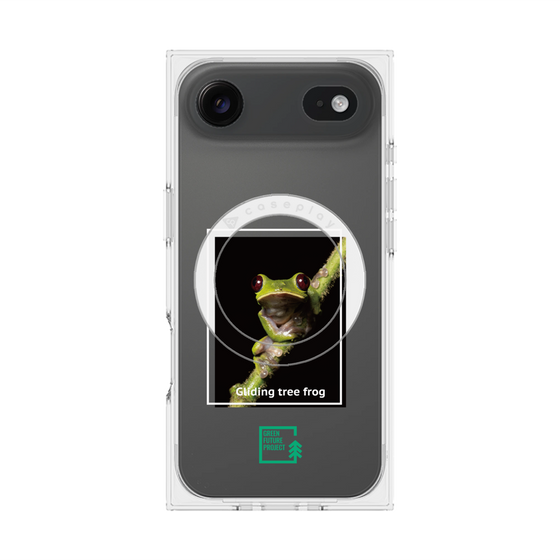 プレミアムスクエアケース with MagSafe［ Green Future Project - Gliding tree frog ］