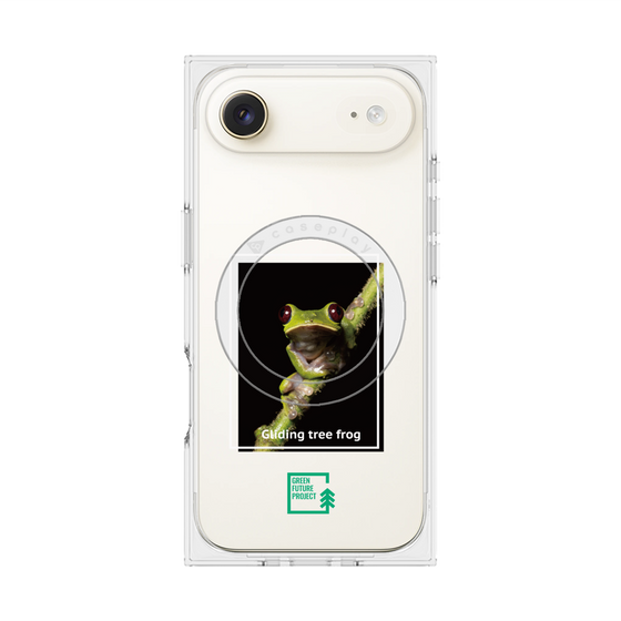 プレミアムスクエアケース with MagSafe［ Green Future Project - Gliding tree frog ］