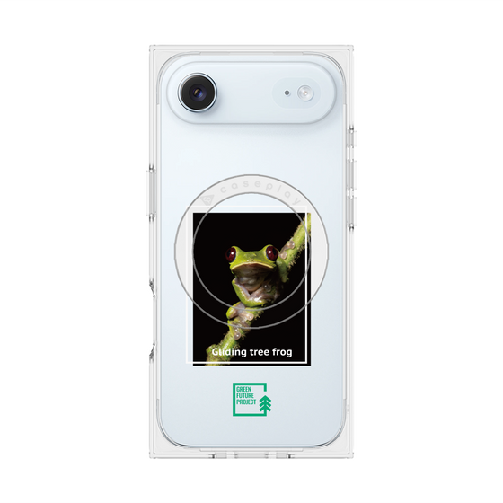 プレミアムスクエアケース with MagSafe［ Green Future Project - Gliding tree frog ］