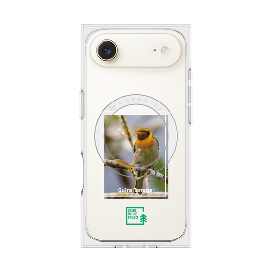 プレミアムスクエアケース with MagSafe［ Green Future Project - Guira Tanager ］