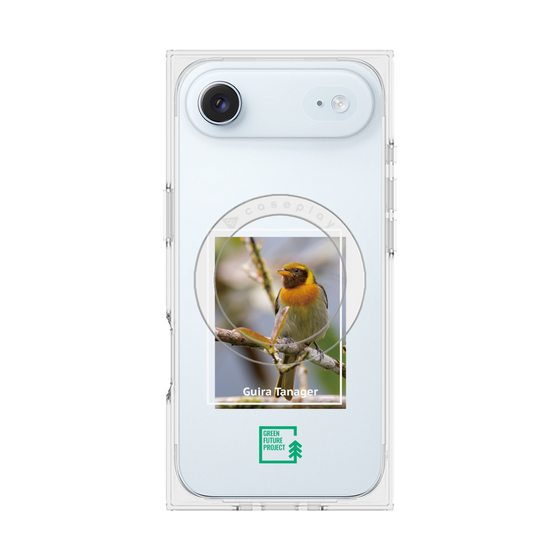 プレミアムスクエアケース with MagSafe［ Green Future Project - Guira Tanager ］