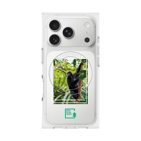 プレミアムスクエアケース with MagSafe［ Green Future Project - Brown-headed Spider Monkey ］