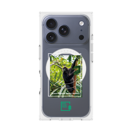 プレミアムスクエアケース with MagSafe［ Green Future Project - Brown-headed Spider Monkey ］