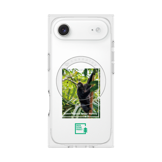 プレミアムスクエアケース with MagSafe［ Green Future Project - Brown-headed Spider Monkey ］