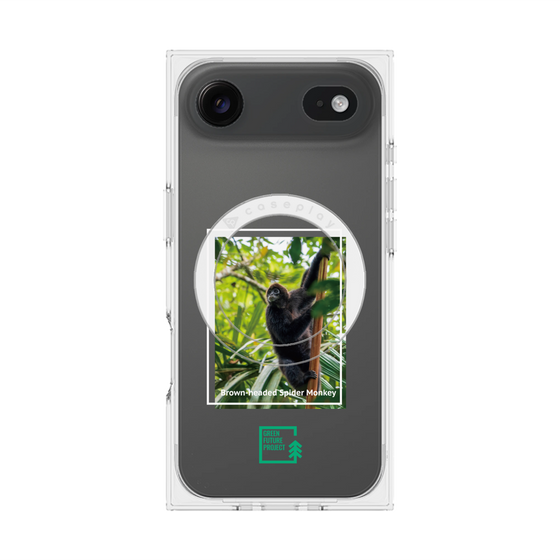 プレミアムスクエアケース with MagSafe［ Green Future Project - Brown-headed Spider Monkey ］