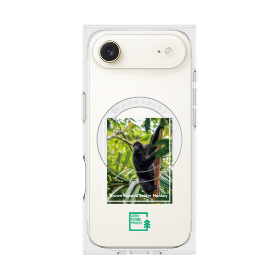 プレミアムスクエアケース with MagSafe［ Green Future Project - Brown-headed Spider Monkey ］
