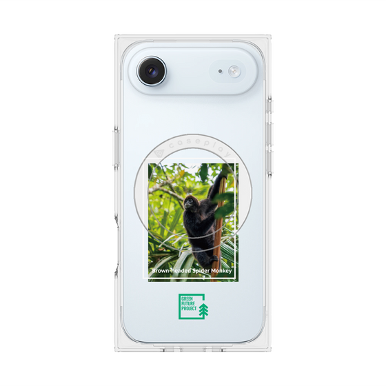 プレミアムスクエアケース with MagSafe［ Green Future Project - Brown-headed Spider Monkey ］