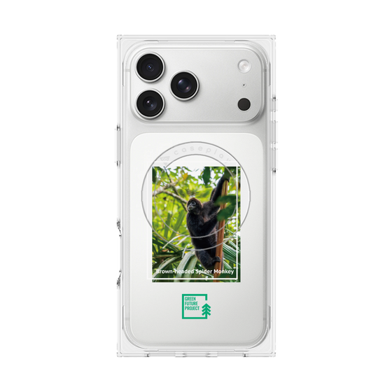 プレミアムスクエアケース with MagSafe［ Green Future Project - Brown-headed Spider Monkey ］