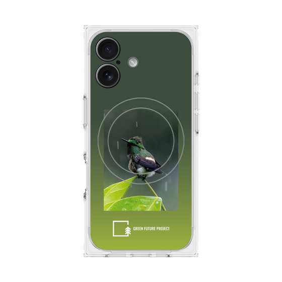 プレミアムスクエアケース with MagSafe［ Green Future Project - Butterfly Coquette ］