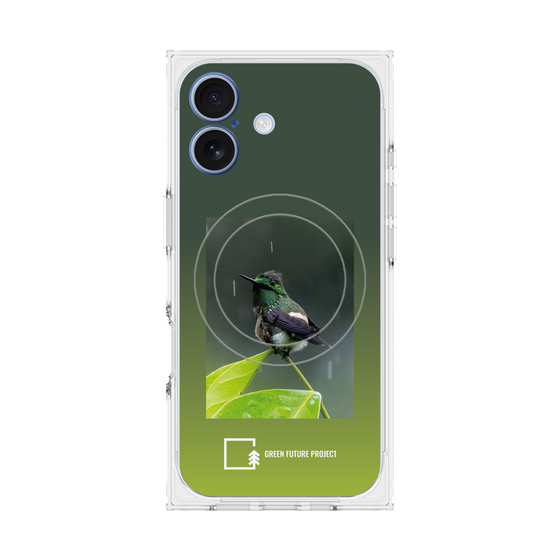 プレミアムスクエアケース with MagSafe［ Green Future Project - Butterfly Coquette ］