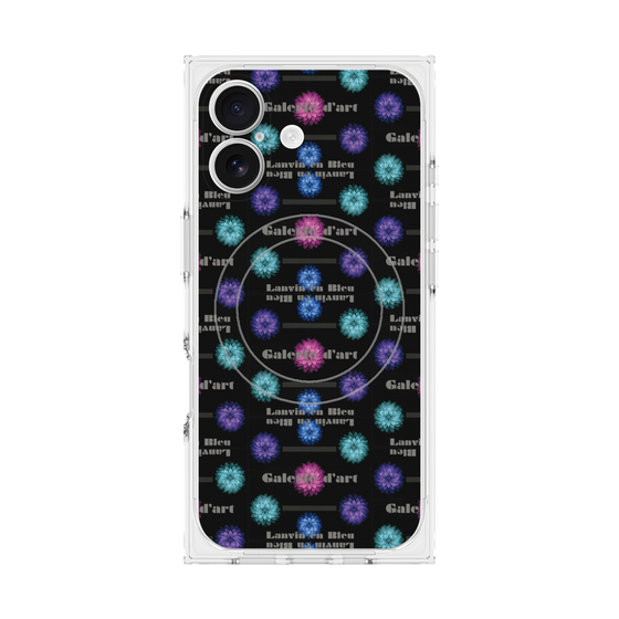 プレミアムスクエアケース with MagSafe［ LANVIN en Bleu - Flower pattern ］