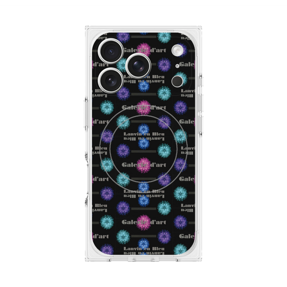 プレミアムスクエアケース with MagSafe［ LANVIN en Bleu - Flower pattern ］