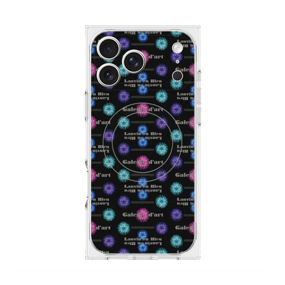 プレミアムスクエアケース with MagSafe［ LANVIN en Bleu - Flower pattern ］