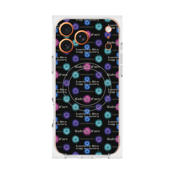 プレミアムスクエアケース with MagSafe［ LANVIN en Bleu - Flower pattern ］