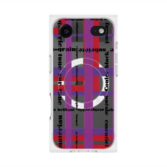 プレミアムスクエアケース with MagSafe［ LANVIN en Bleu - Plaid ］