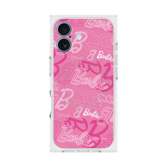 プレミアムスクエアケース with MagSafe［ Barbie - ロゴパターン1 ］