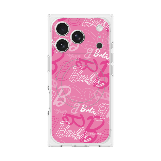 プレミアムスクエアケース with MagSafe［ Barbie - ロゴパターン1 ］