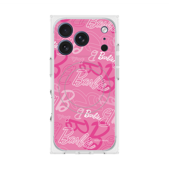 プレミアムスクエアケース with MagSafe［ Barbie - ロゴパターン1 ］