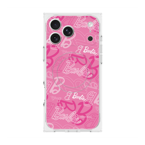 プレミアムスクエアケース with MagSafe［ Barbie - ロゴパターン1 ］