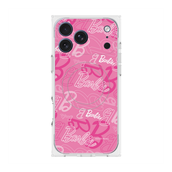 プレミアムスクエアケース with MagSafe［ Barbie - ロゴパターン1 ］