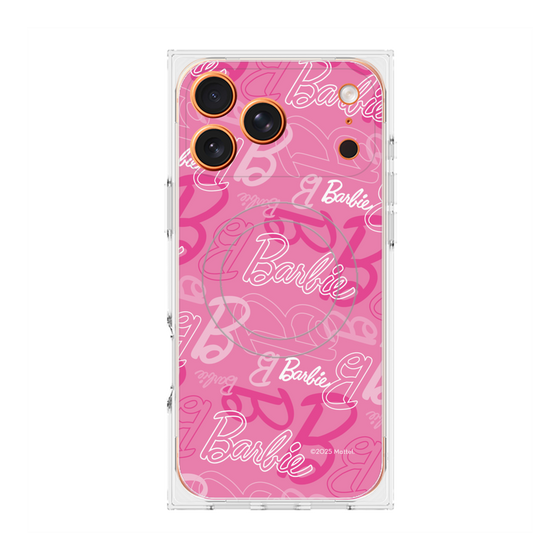 プレミアムスクエアケース with MagSafe［ Barbie - ロゴパターン1 ］