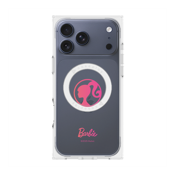 プレミアムスクエアケース with MagSafe［ Barbie - ロゴ ］