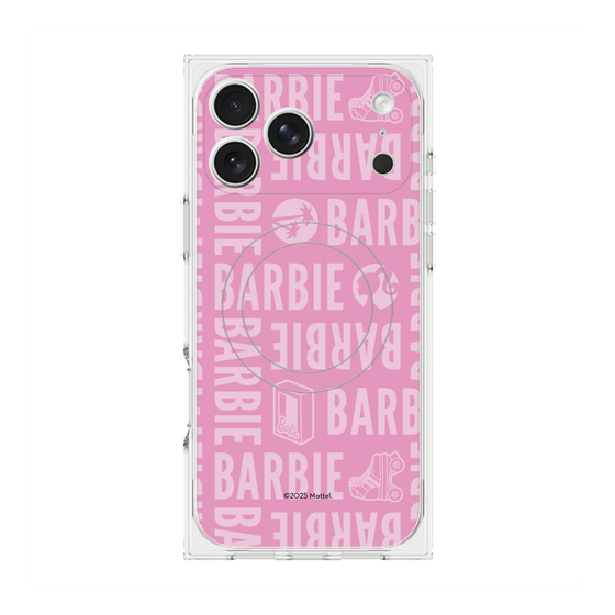 プレミアムスクエアケース with MagSafe［ Barbie - ロゴパターン3 ］