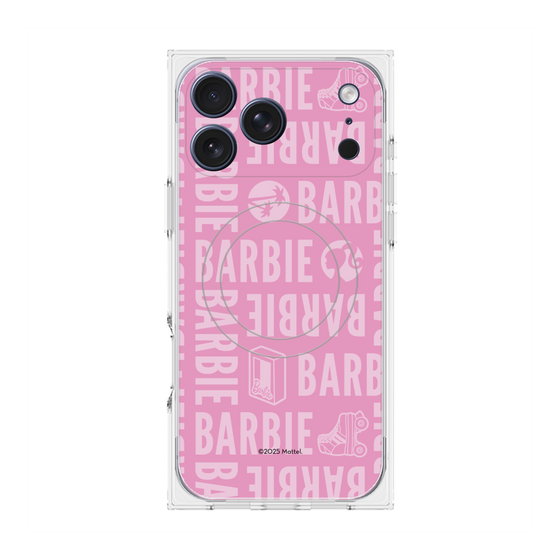 プレミアムスクエアケース with MagSafe［ Barbie - ロゴパターン3 ］