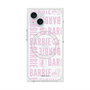 プレミアムスクエアケース with MagSafe［ Barbie - ロゴパターン3 - クリア ］