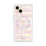 プレミアムスクエアケース with MagSafe［ Barbie - ロゴパターン3 - クリア ］