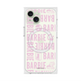 プレミアムスクエアケース with MagSafe［ Barbie - ロゴパターン3 - クリア ］