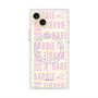 プレミアムスクエアケース with MagSafe［ Barbie - ロゴパターン3 - クリア ］