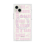 プレミアムスクエアケース with MagSafe［ Barbie - ロゴパターン3 - クリア ］