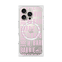 プレミアムスクエアケース with MagSafe［ Barbie - ロゴパターン3 - クリア ］