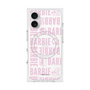 プレミアムスクエアケース with MagSafe［ Barbie - ロゴパターン3 - クリア ］
