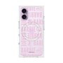 プレミアムスクエアケース with MagSafe［ Barbie - ロゴパターン3 - クリア ］