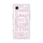 プレミアムスクエアケース with MagSafe［ Barbie - ロゴパターン3 - クリア ］