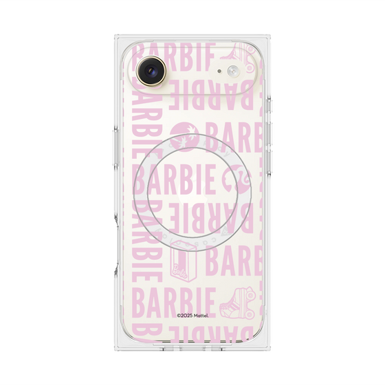 プレミアムスクエアケース with MagSafe［ Barbie - ロゴパターン3 - クリア ］
