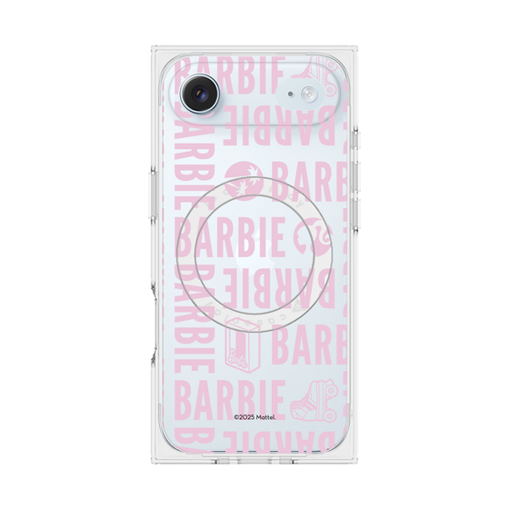 プレミアムスクエアケース with MagSafe［ Barbie - ロゴパターン3 - クリア ］
