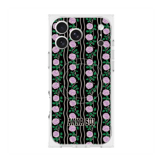 プレミアムスクエアケース with MagSafe［ ANNA SUI - ROSE STRIPE ］