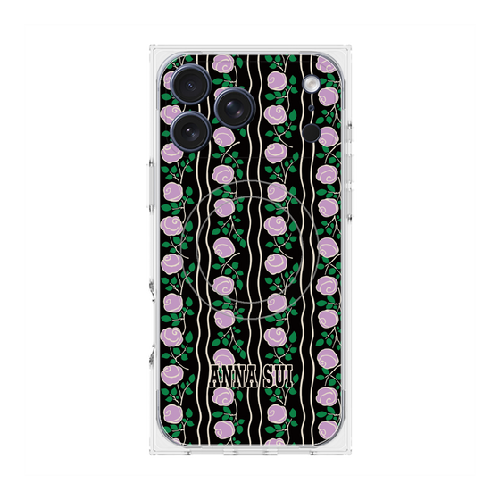 プレミアムスクエアケース with MagSafe［ ANNA SUI - ROSE STRIPE ］