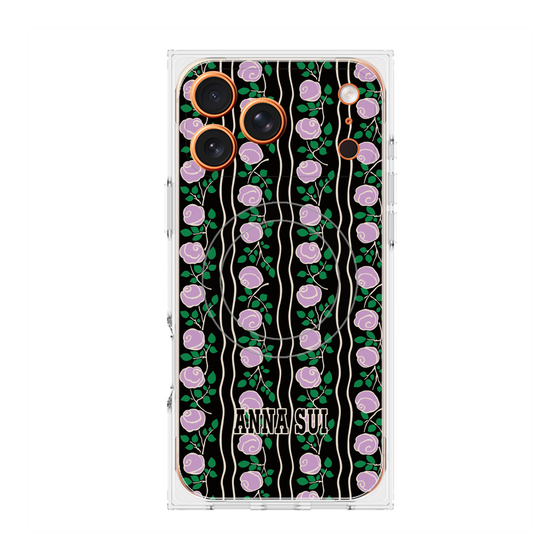プレミアムスクエアケース with MagSafe［ ANNA SUI - ROSE STRIPE ］