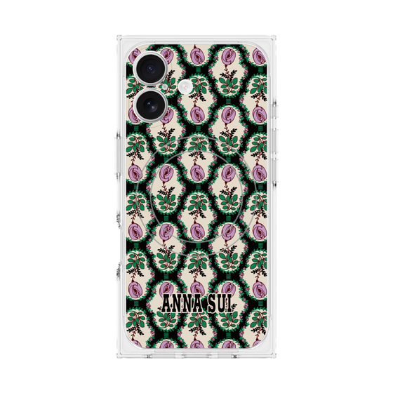 プレミアムスクエアケース with MagSafe［ ANNA SUI - ROSE CAMEO ］